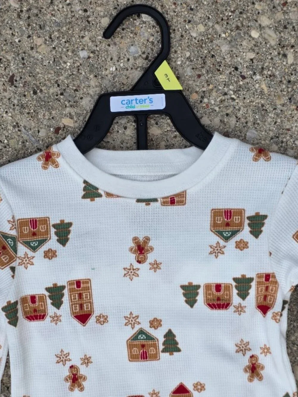 Carter's Child of Mine 3T Christmas Gingerbread Pajamas NWT